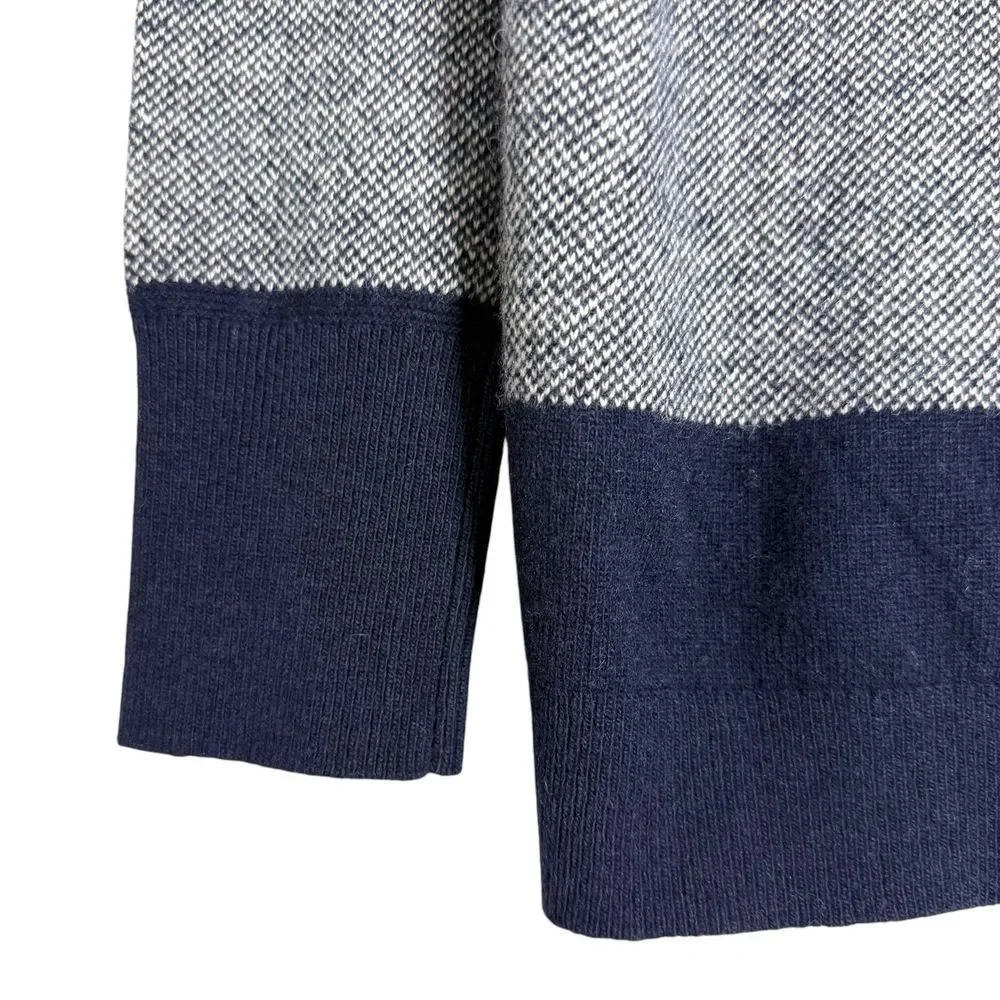 NWOT Banana Republic‎ S Cashmere Merino Wool Sweater Navy Rugby Stripe Pullover